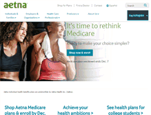 Tablet Screenshot of aetna.com